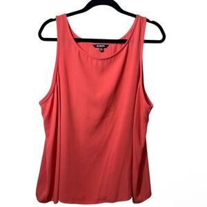 BB Dakota Plus Size Women's Coral Sleveless Top with Lace Detail